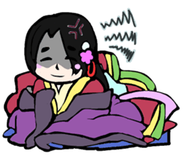 Twelve-layered ceremonial kimono sticker #3753067