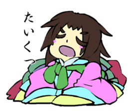 Twelve-layered ceremonial kimono sticker #3753071