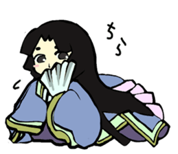 Twelve-layered ceremonial kimono sticker #3753073