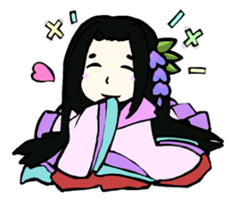 Twelve-layered ceremonial kimono sticker #3753075