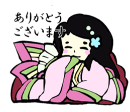 Twelve-layered ceremonial kimono sticker #3753077