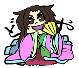 Twelve-layered ceremonial kimono sticker #3753079