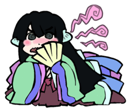 Twelve-layered ceremonial kimono sticker #3753080