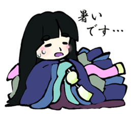 Twelve-layered ceremonial kimono sticker #3753082