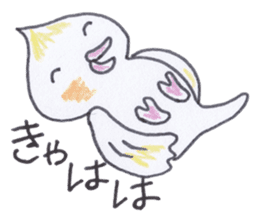 Cute chatting Cockatiel-chan sticker #3753412