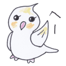 Cute chatting Cockatiel-chan sticker #3753424