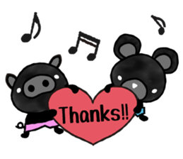 Black Animal's Party sticker #3754579