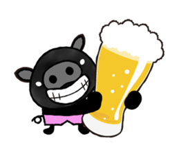 Black Animal's Party sticker #3754586