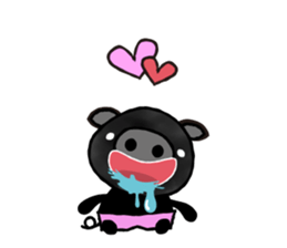 Black Animal's Party sticker #3754597