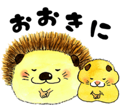 The hedgehog and the hamster sticker #3755171
