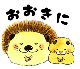 The hedgehog and the hamster sticker #3755171