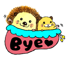 The hedgehog and the hamster sticker #3755174