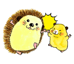 The hedgehog and the hamster sticker #3755206