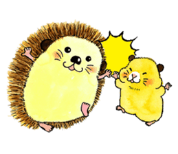 The hedgehog and the hamster sticker #3755206