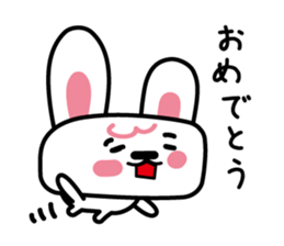 White rabbit to teach work sticker #3756202