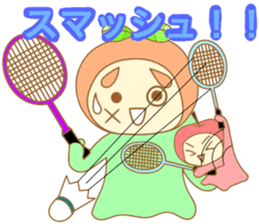 A cherry puppet and tangerine girl sticker #3757575