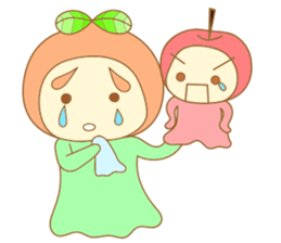 A cherry puppet and tangerine girl sticker #3757577