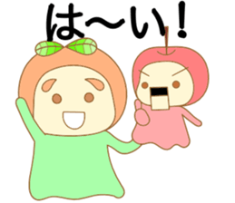 A cherry puppet and tangerine girl sticker #3757592