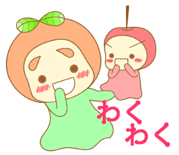 A cherry puppet and tangerine girl sticker #3757594