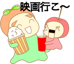 A cherry puppet and tangerine girl sticker #3757595