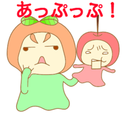 A cherry puppet and tangerine girl sticker #3757597