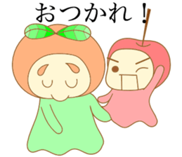 A cherry puppet and tangerine girl sticker #3757598