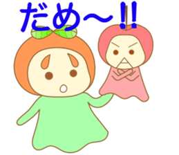 A cherry puppet and tangerine girl sticker #3757606