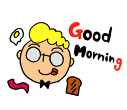 Glasses boy's happy days sticker #3758967