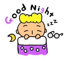 Glasses boy's happy days sticker #3758968