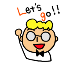 Glasses boy's happy days sticker #3758972