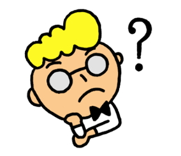 Glasses boy's happy days sticker #3758973