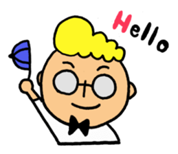 Glasses boy's happy days sticker #3758976