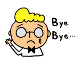 Glasses boy's happy days sticker #3758977