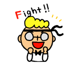 Glasses boy's happy days sticker #3758978