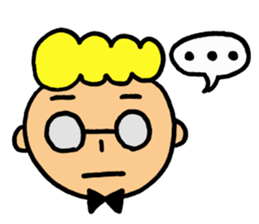 Glasses boy's happy days sticker #3758979