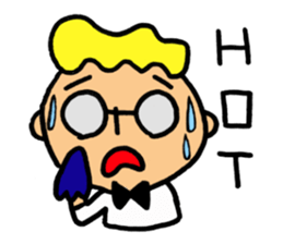 Glasses boy's happy days sticker #3758982