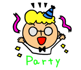 Glasses boy's happy days sticker #3758983