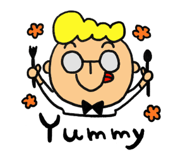 Glasses boy's happy days sticker #3758989