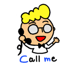 Glasses boy's happy days sticker #3758990