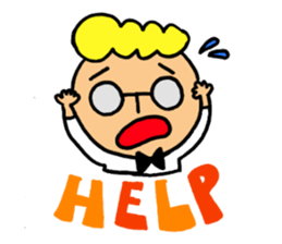 Glasses boy's happy days sticker #3758992