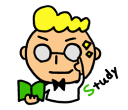 Glasses boy's happy days sticker #3758996