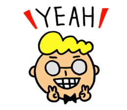 Glasses boy's happy days sticker #3759002