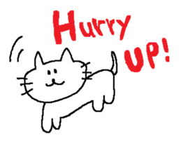 white and round cat sticker #3760283