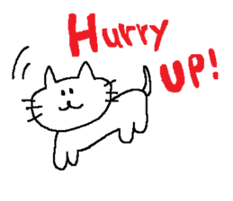 white and round cat sticker #3760283