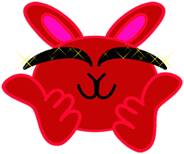 Happy felice's rabbit family sticker #3760542