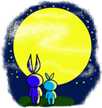 Happy felice's rabbit family sticker #3760559