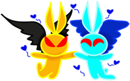 Happy felice's rabbit family sticker #3760560