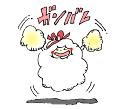 Fluffy sheep by Maco. sticker #3761809
