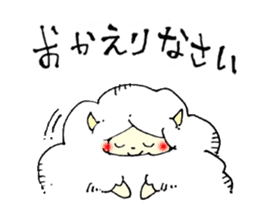 Fluffy sheep by Maco. sticker #3761818