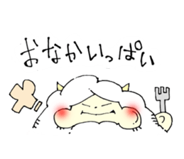 Fluffy sheep by Maco. sticker #3761820